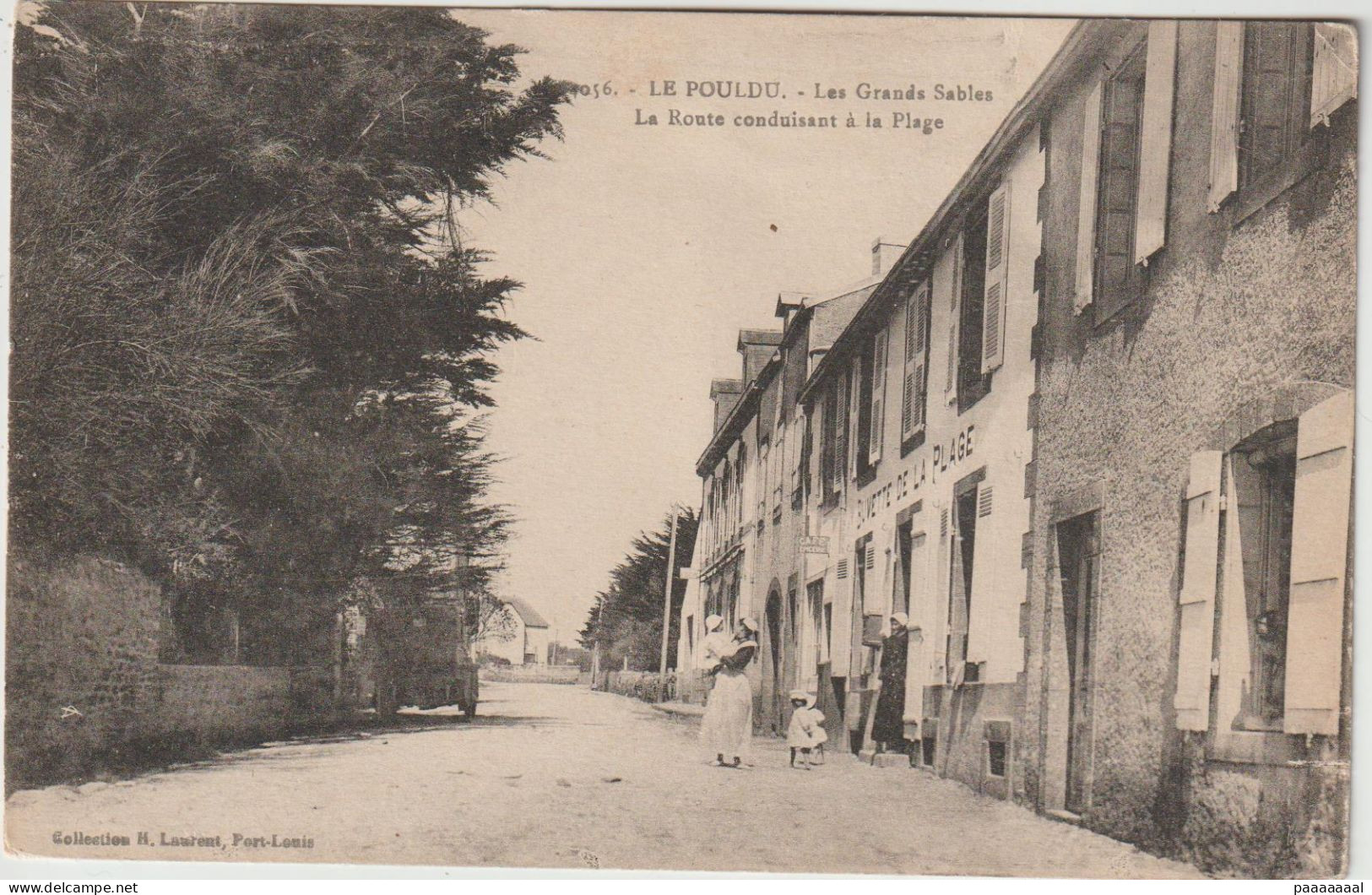 LE POULDU  LES GRANDS SABLES LA ROUTE CONDUISANT A LA PLAGE - Le Pouldu