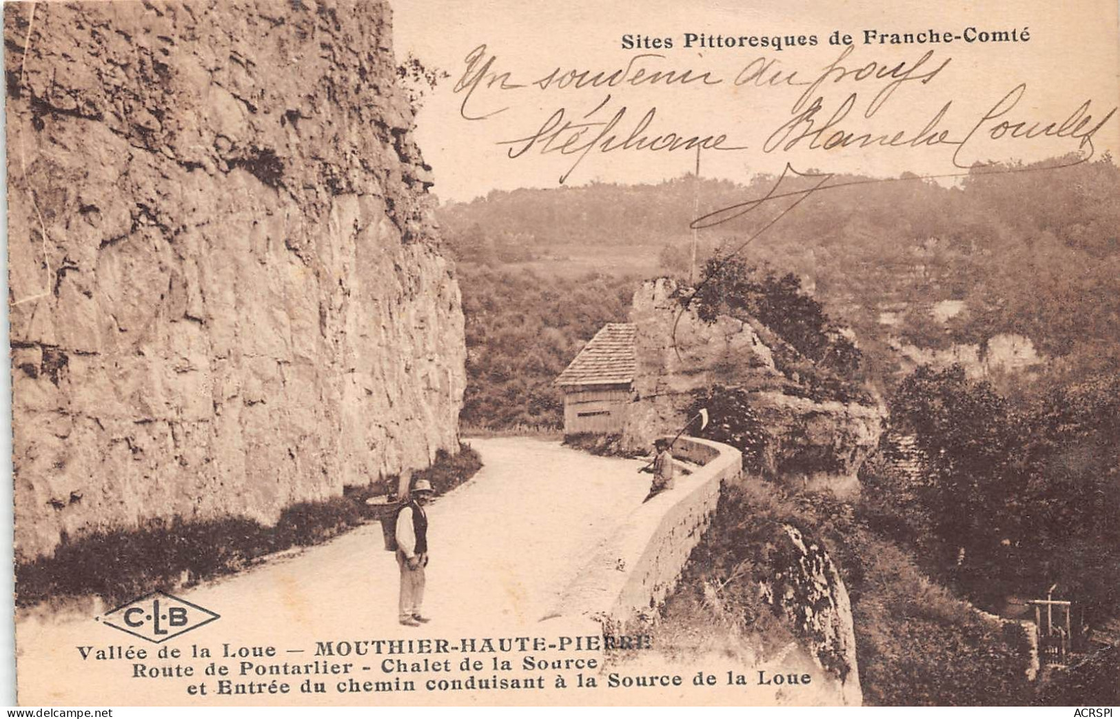 Vallee De La Loue MOUTHIER HAUTE PIERRE Route De Pontarlier Chalet De La Source 6(scan Recto-verso) MA983 - Pontarlier