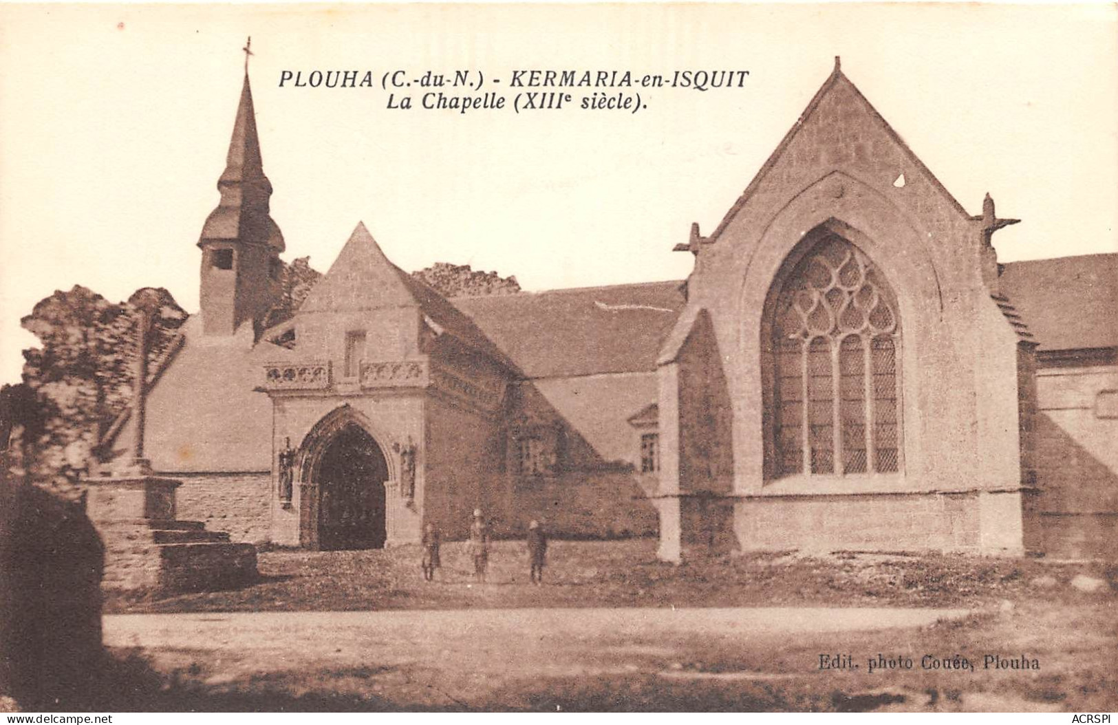 PLOUHA KERMARIA EN ISQUIT La Chapelle XIIIe Siecle 1(scan Recto-verso) MA982 - Plouha