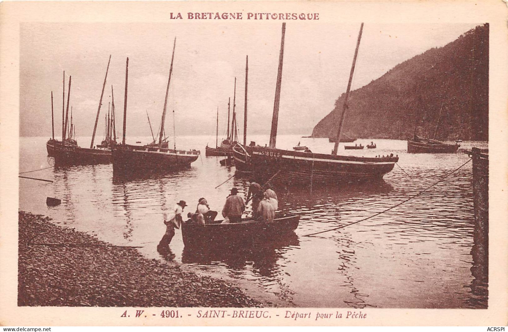 SAINT BRIEUC Depart Pour La Peche 4(scan Recto-verso) MA982 - Saint-Brieuc