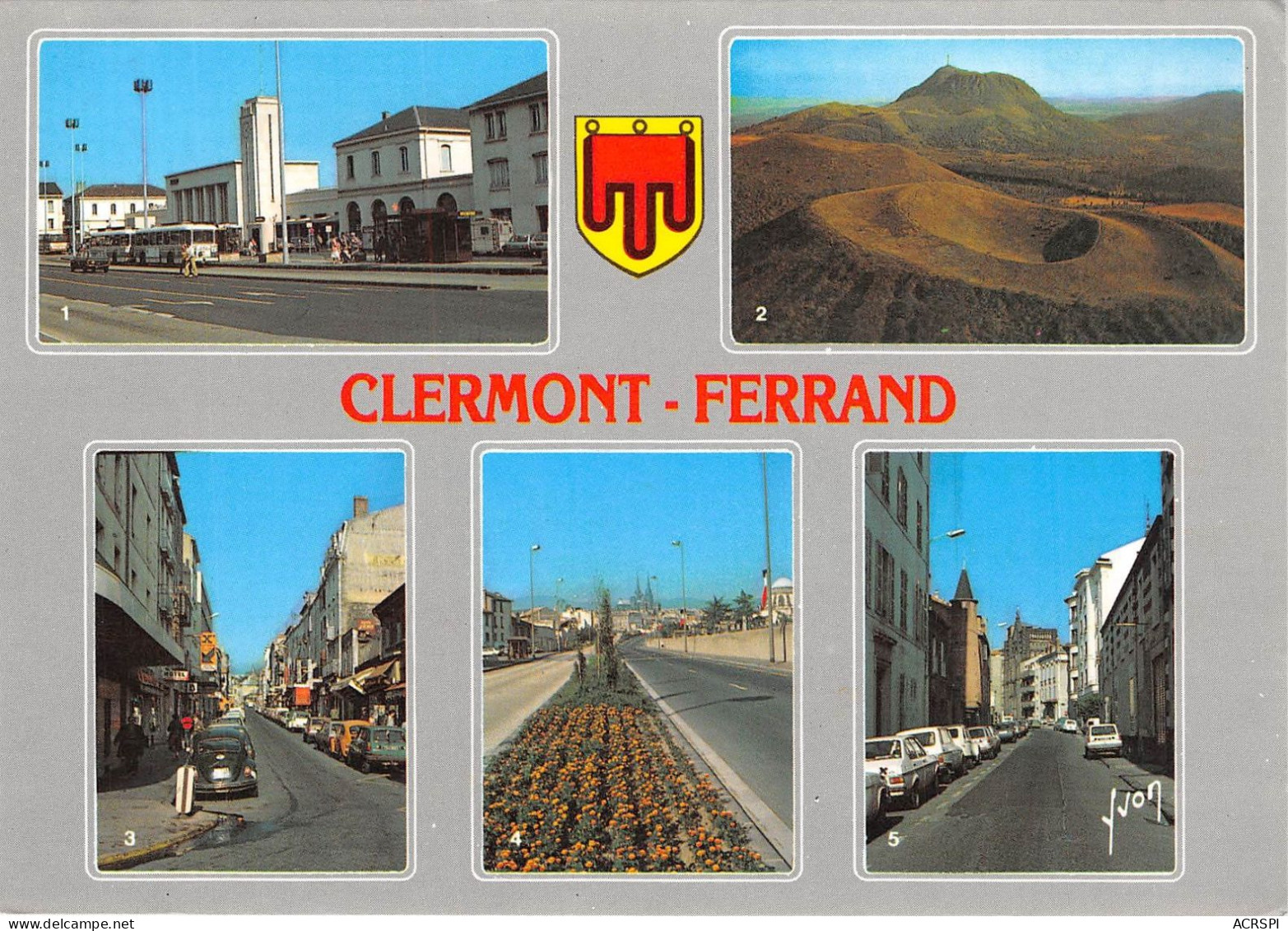 CLERMONT FERRAND La Gare Le Puy De Dome Divers Aspects De La Ville 28(scan Recto-verso) MA999 - Clermont Ferrand