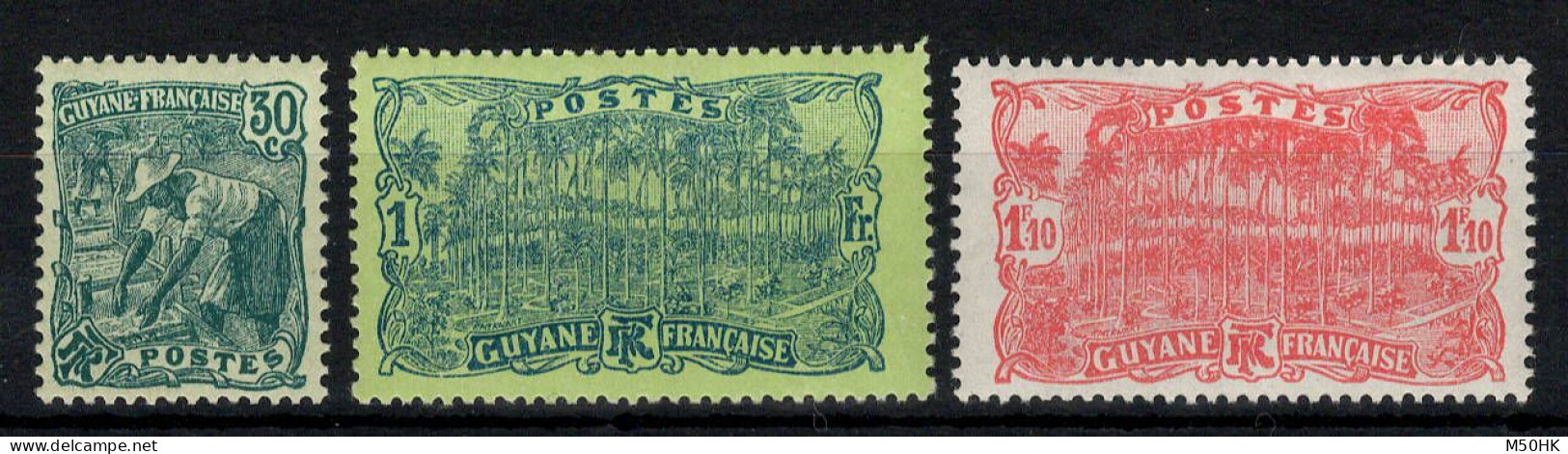 Guyane - YV 106 à 108 N* MH Complète , Cote 6,50 Euros - Unused Stamps