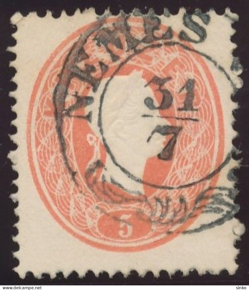 1861. Typography With Embossed Printing 5kr, NEMES VID - ...-1867 Prephilately