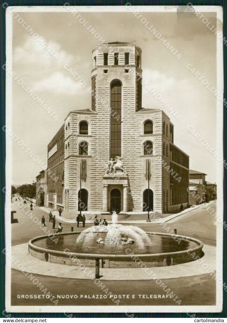 Grosseto Città Palazzo Poste PIEGA Foto FG Cartolina ZK4528 - Grosseto