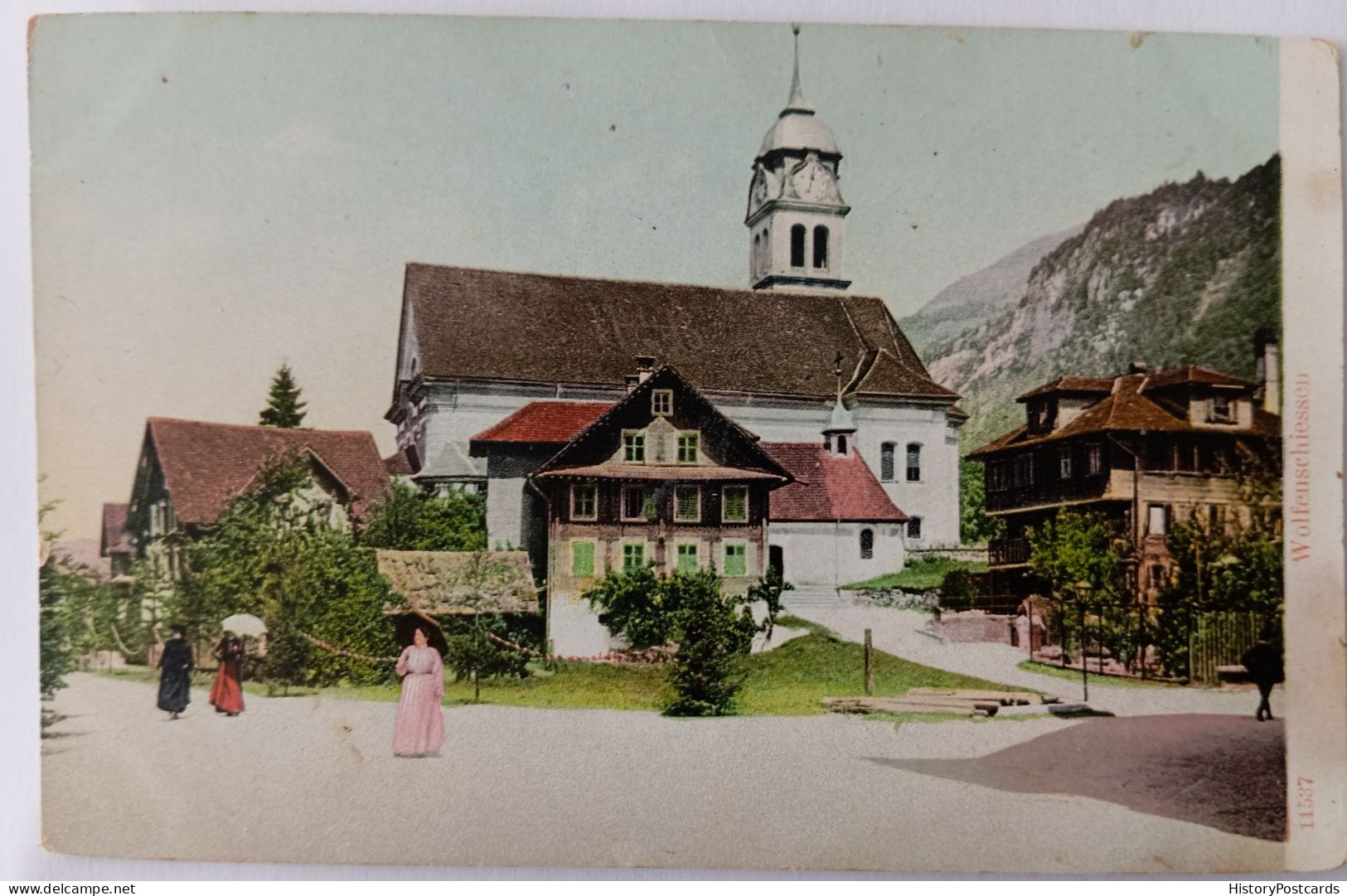 Wolfenschiessen, Ortsansicht, Kirche, Ca. 1910 - Other & Unclassified