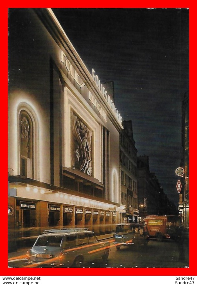 CPSM/gf (75) PARIS.  Les Folies-Bergères La Nuit...H245 - Parijs Bij Nacht