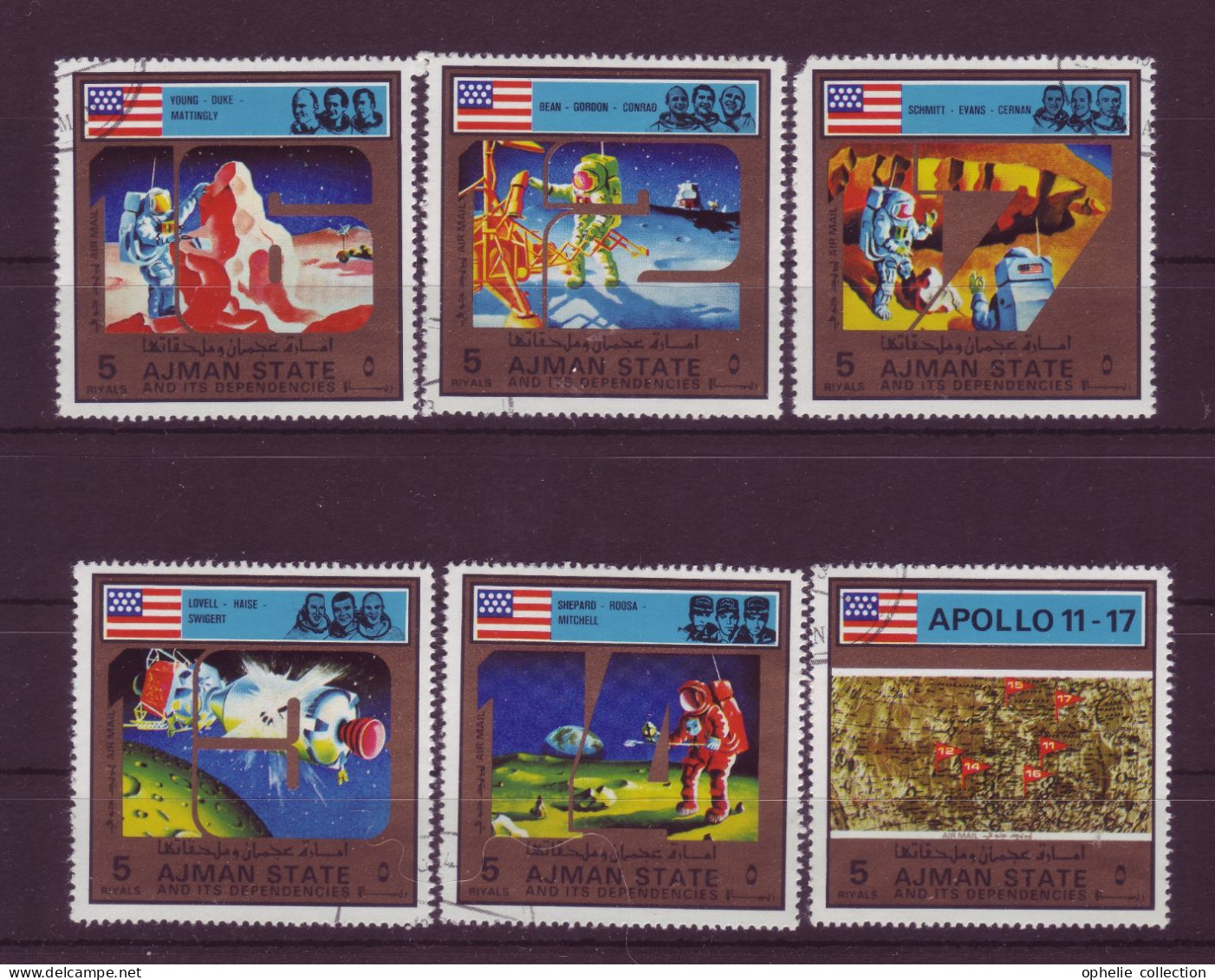 Asie - Ajman - Apollo 11-17 - 6  Timbres Différents - 7033 - Adschman