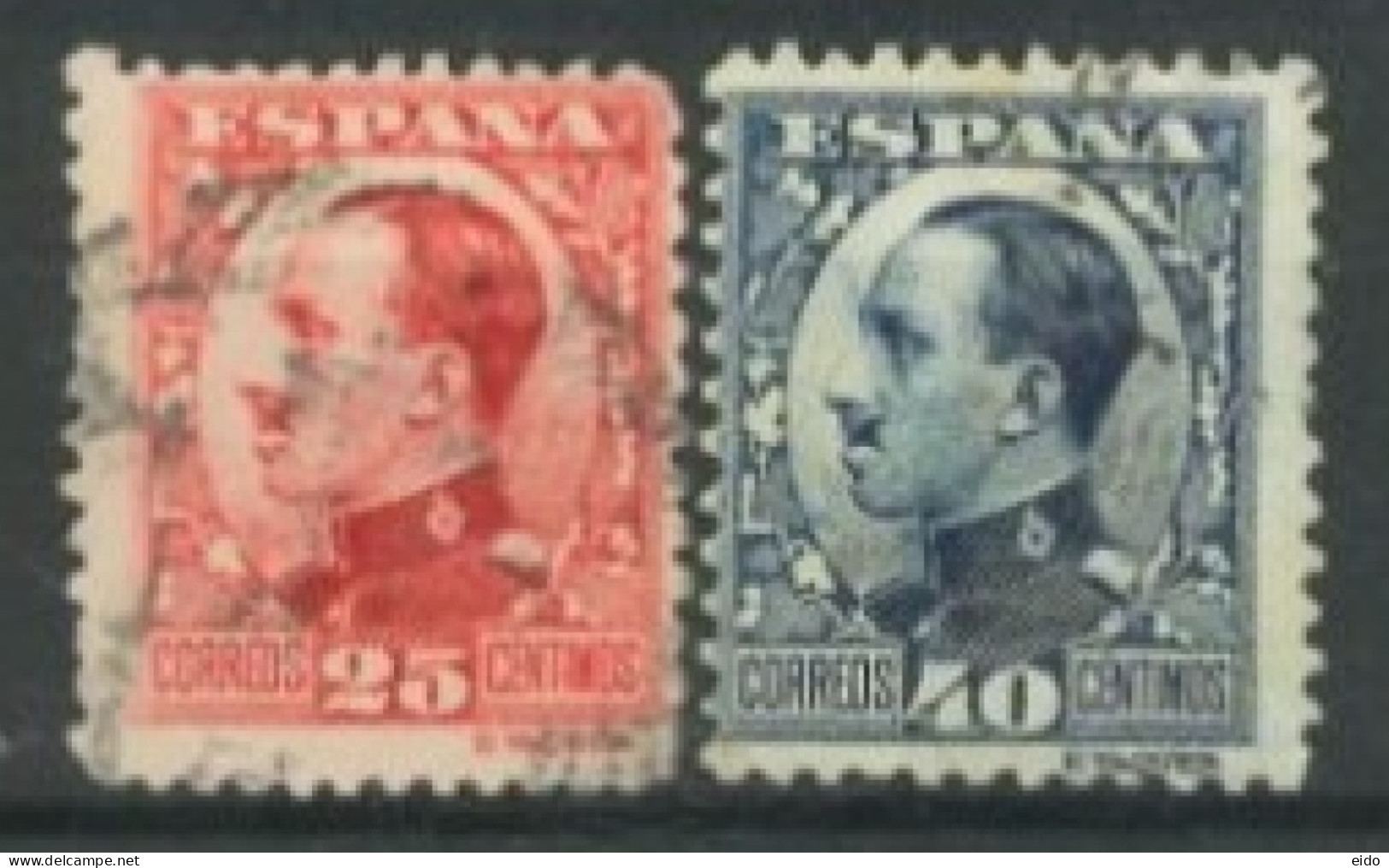 SPAIN,  1930, KING ALFONSO STAMPS SET OF 2, # 411,& 413, USED. - Oblitérés