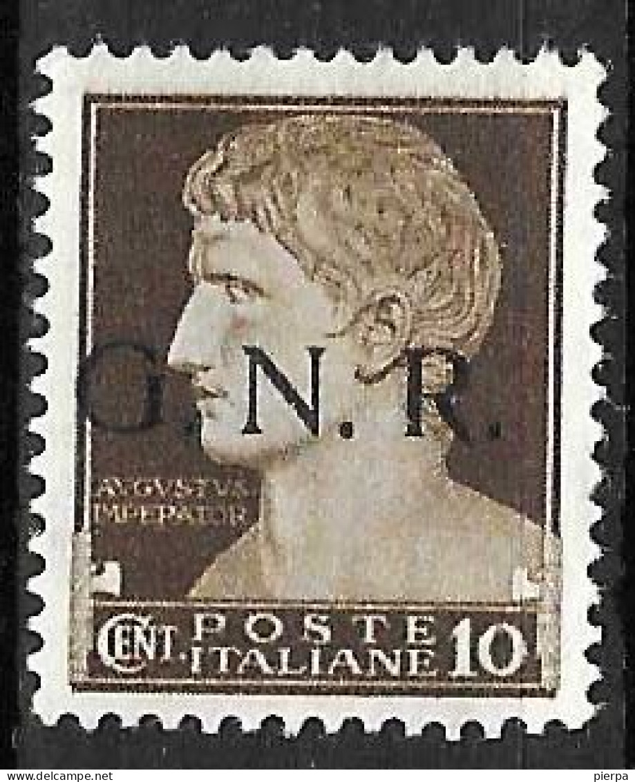 ITALIA R.S.I. - 1943 - IMPERIALE C. 10 SOPRASTAMPATO G.N.R. - NUOVO MNH** (YVERT 2 - MICHEL 2 - SS 471) - Mint/hinged