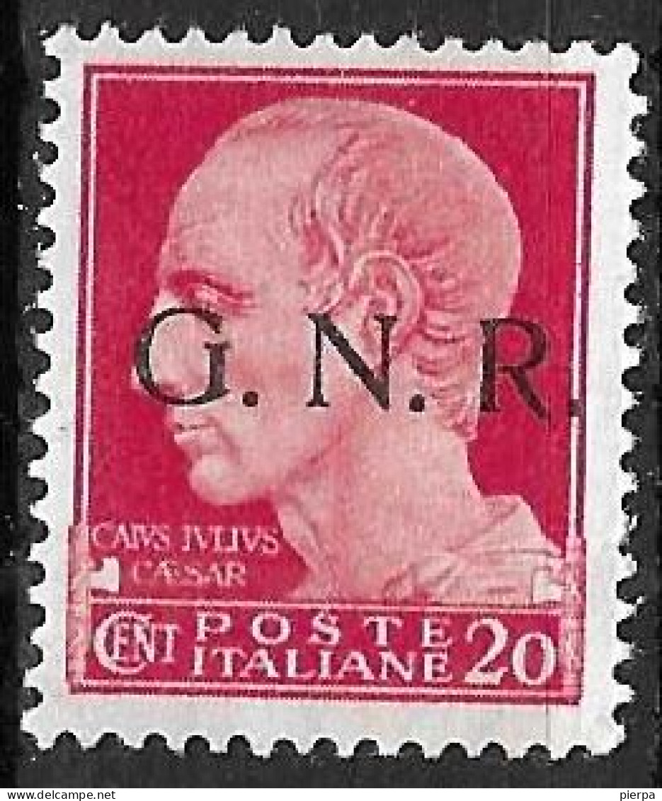 ITALIA R.S.I. - 1943 - IMPERIALE C. 20 SOPRASTAMPATO G.N.R. - NUOVO MNH** (YVERT 4 - MICHEL 4 - SS 473) - Mint/hinged
