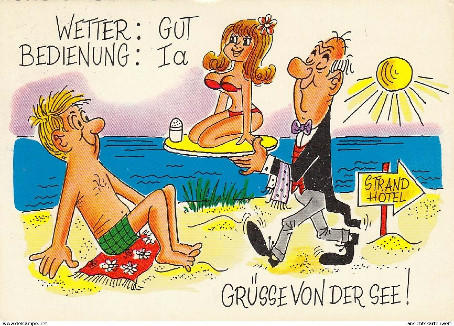 Grüsse Von Der See! Glum 1960? #D8501 - Humor