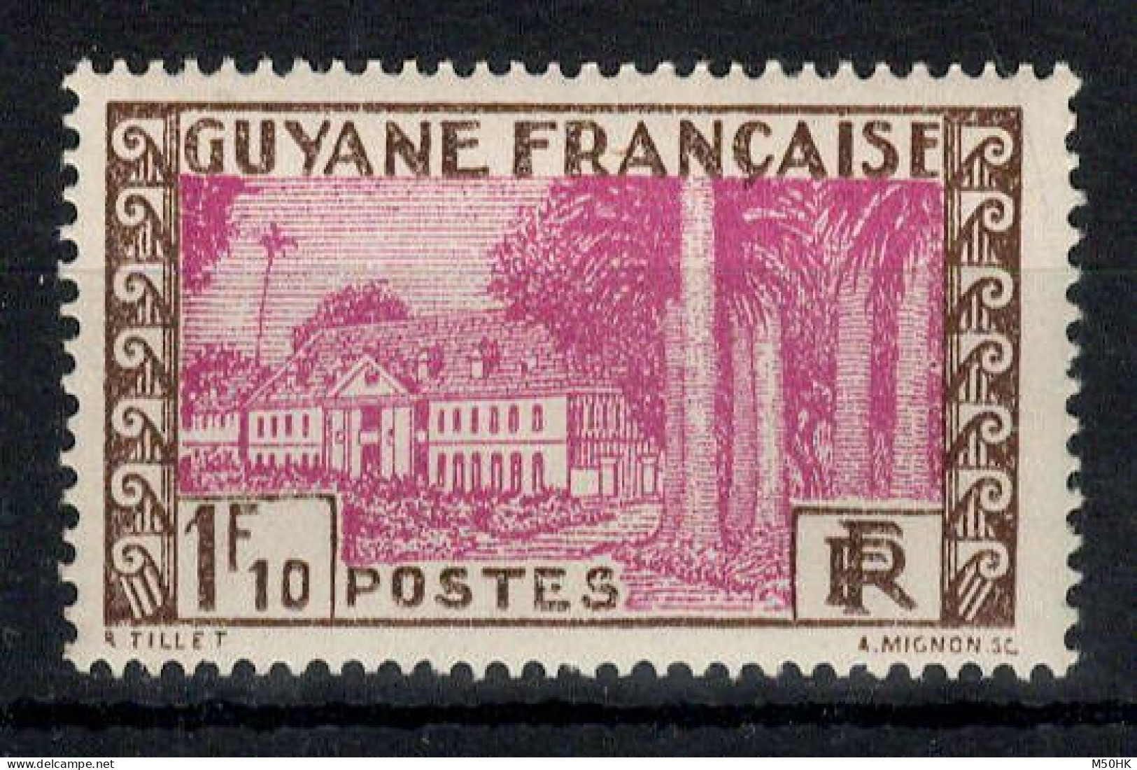 Guyane - YV 126 N** MNH Luxe , Cote 13,50 Euros , Pas Courant - Unused Stamps