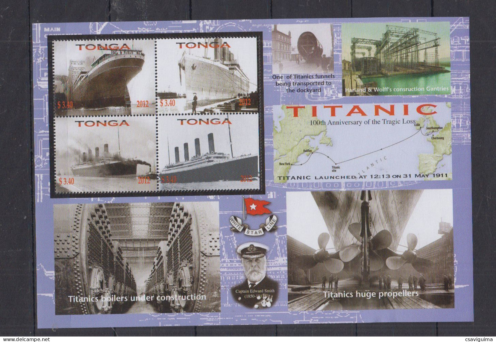 Tonga - 2011 - Titanic - Yv 1286/89 - Marítimo