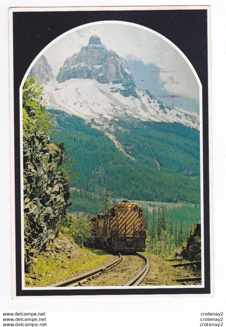 Canada Train Cathedral Mountain Yoho National Park British Columbia Canada Postée De BANFF En 1989 VOIR DOS TIMBRE Ours - Other & Unclassified