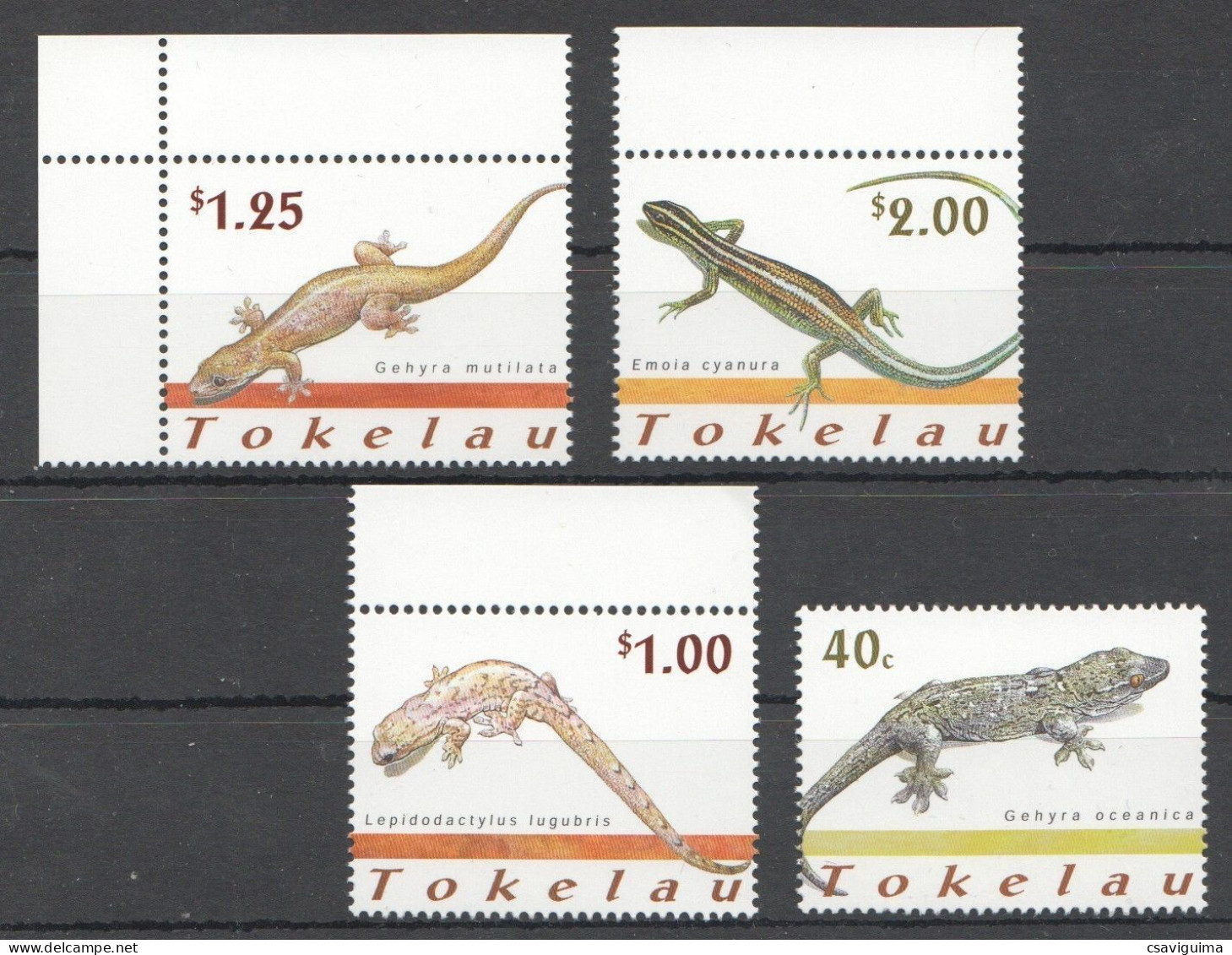 Tokelau - 2001 - Lizards - Yv 263/66 - Altri & Non Classificati