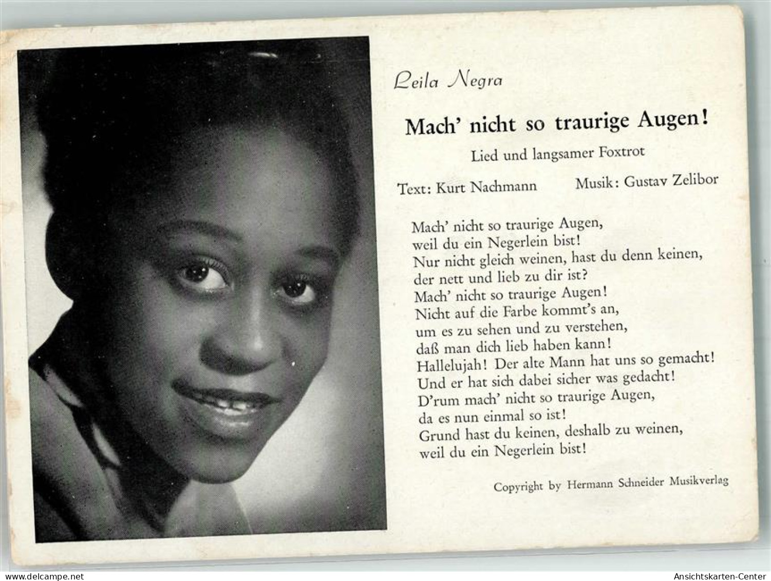 39825703 - Negra Leila Mach Nicht So Traurige Augen - Chanteurs & Musiciens