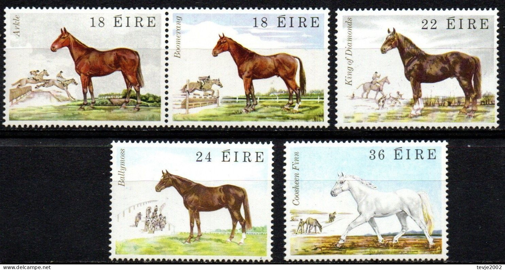 Irland Eire 1981 - Mi.Nr. 449 - 453 - Postfrisch MNH - Tiere Animals Pferde Horses - Horses