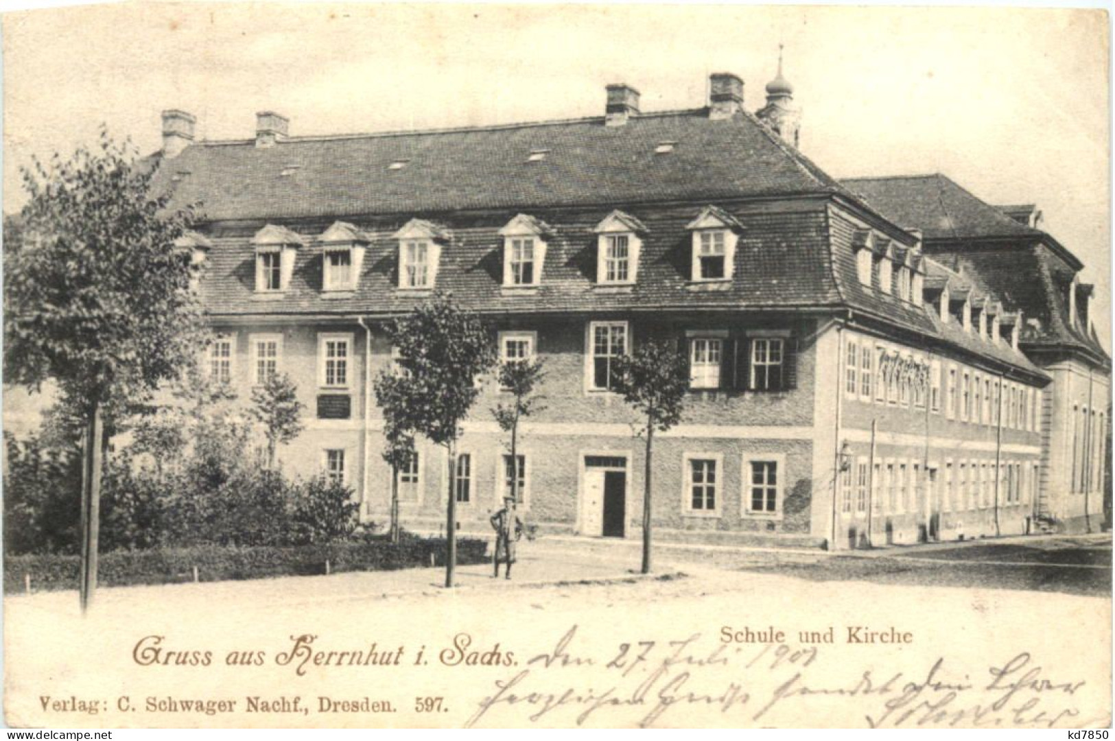 Gruss Aus Herrnhut In Sachsen - Schule Und Kirche - Herrnhut