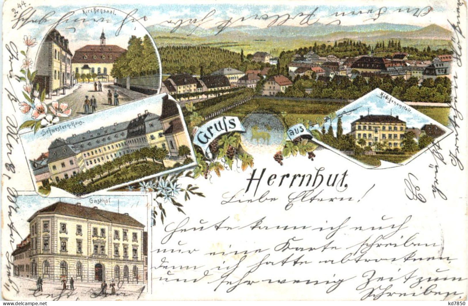 Gruss Aus Herrnhut In Sachsen - Litho - Herrnhut