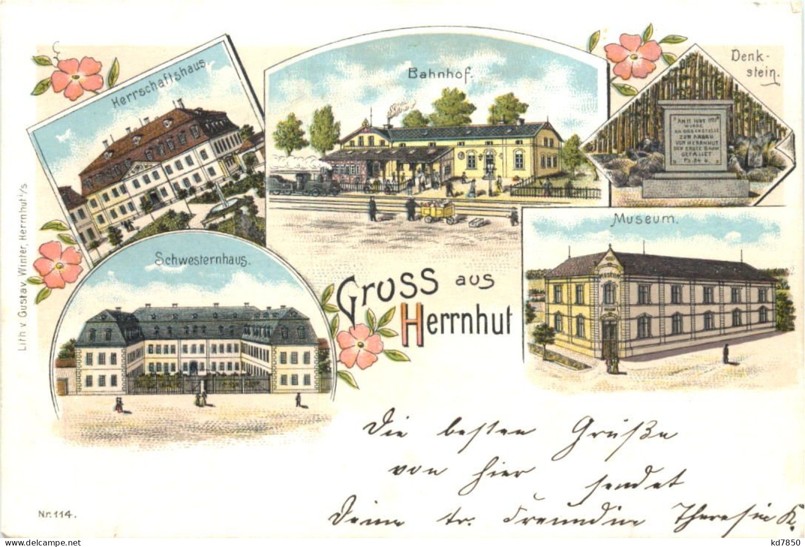 Gruss Aus Herrnhut In Sachsen - Litho - Herrnhut