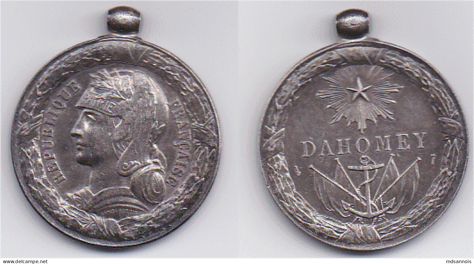 Médaille Campagne Du Dahomey Instituée Par La Loi Du 24 Novembre 1892 Graveur Dupuis Daniel Port En Recommandé - Other & Unclassified