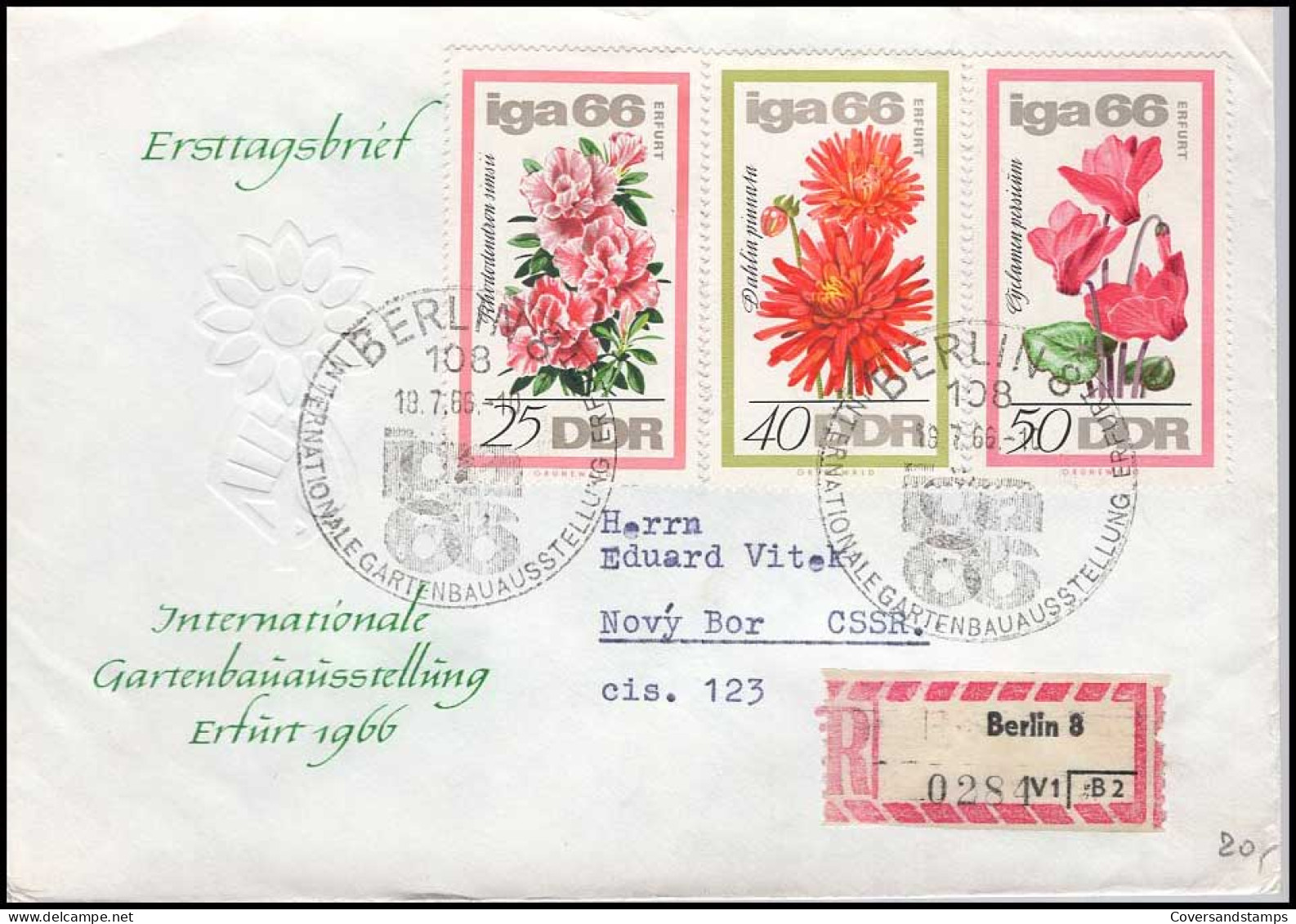 FDC - 'Internationale Gartenbauaustellung Erfürt 1966' - Altri & Non Classificati