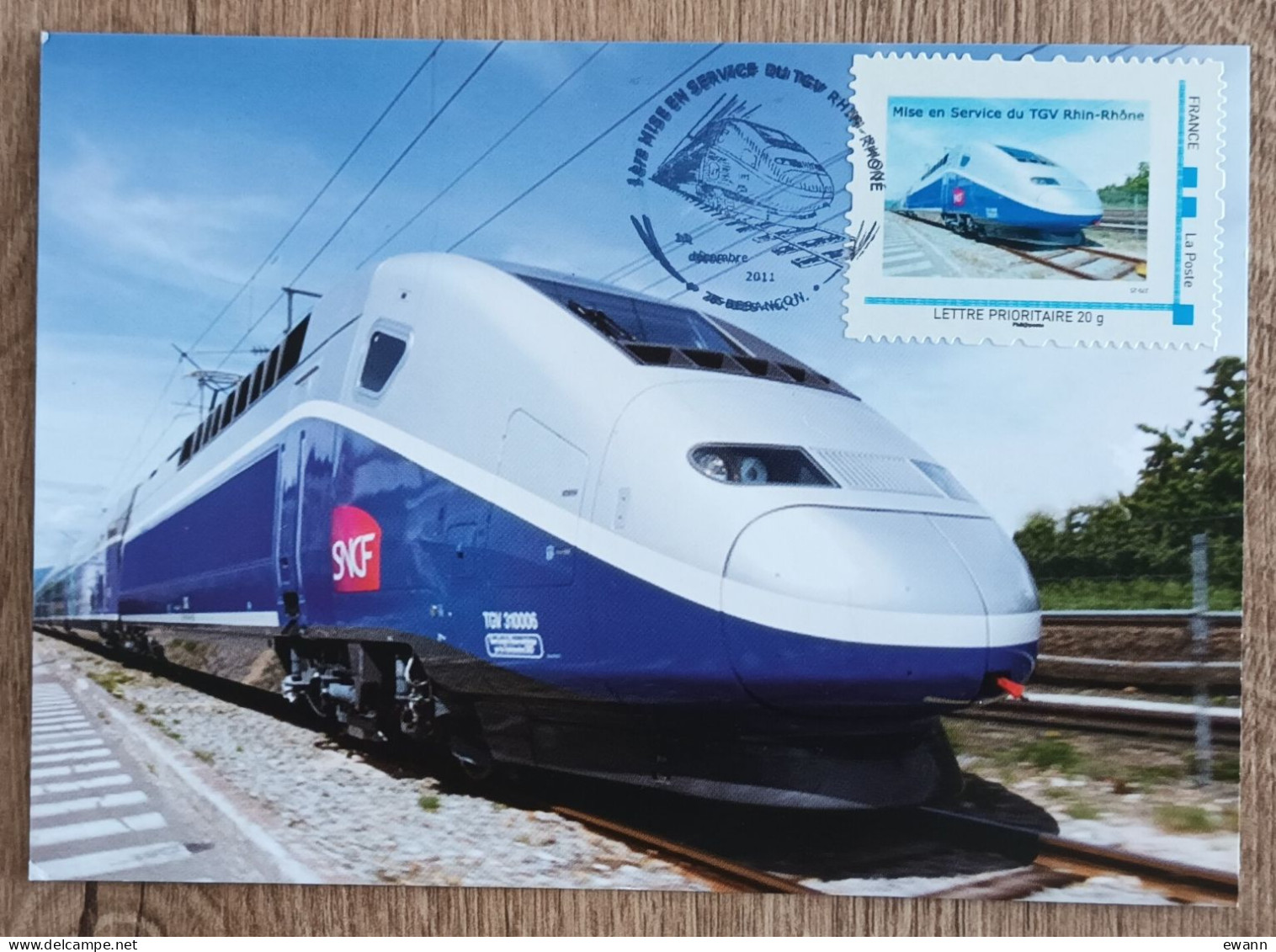 Montimbramoi - MISE EN SERVICE DU TGV RHIN RHONE - Besançon - 2011 - Cartas & Documentos