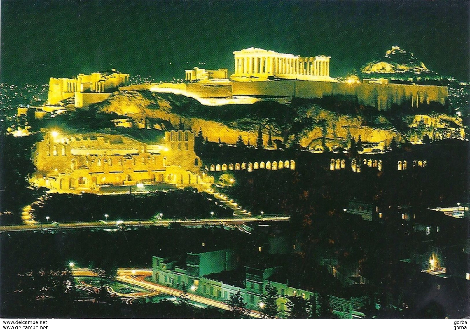 *CPM - GRECE - ATHENES - Vue De L'Acropole La Nuit - Greece