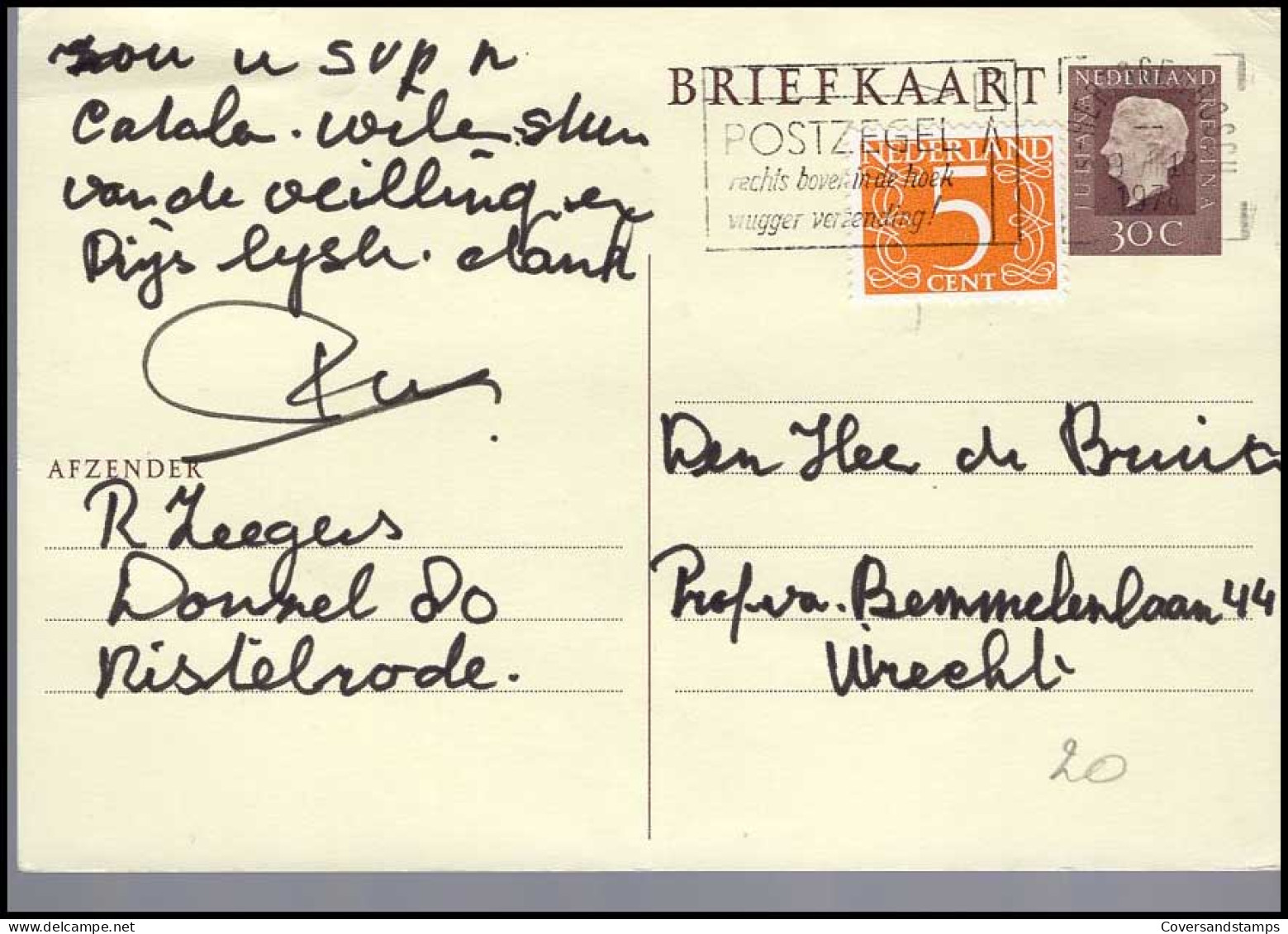 Postkaart Van 's Hertoghenbosch Naar Utrecht - Lettres & Documents