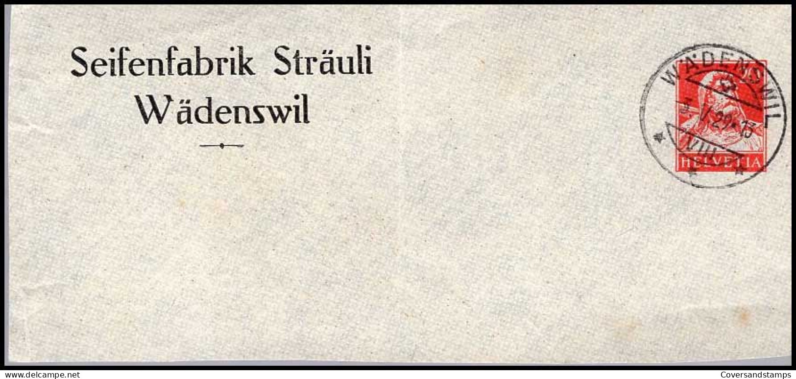 Coverfront - 'Seifenfabrik Sträuli Wädenswil' - Cartas & Documentos