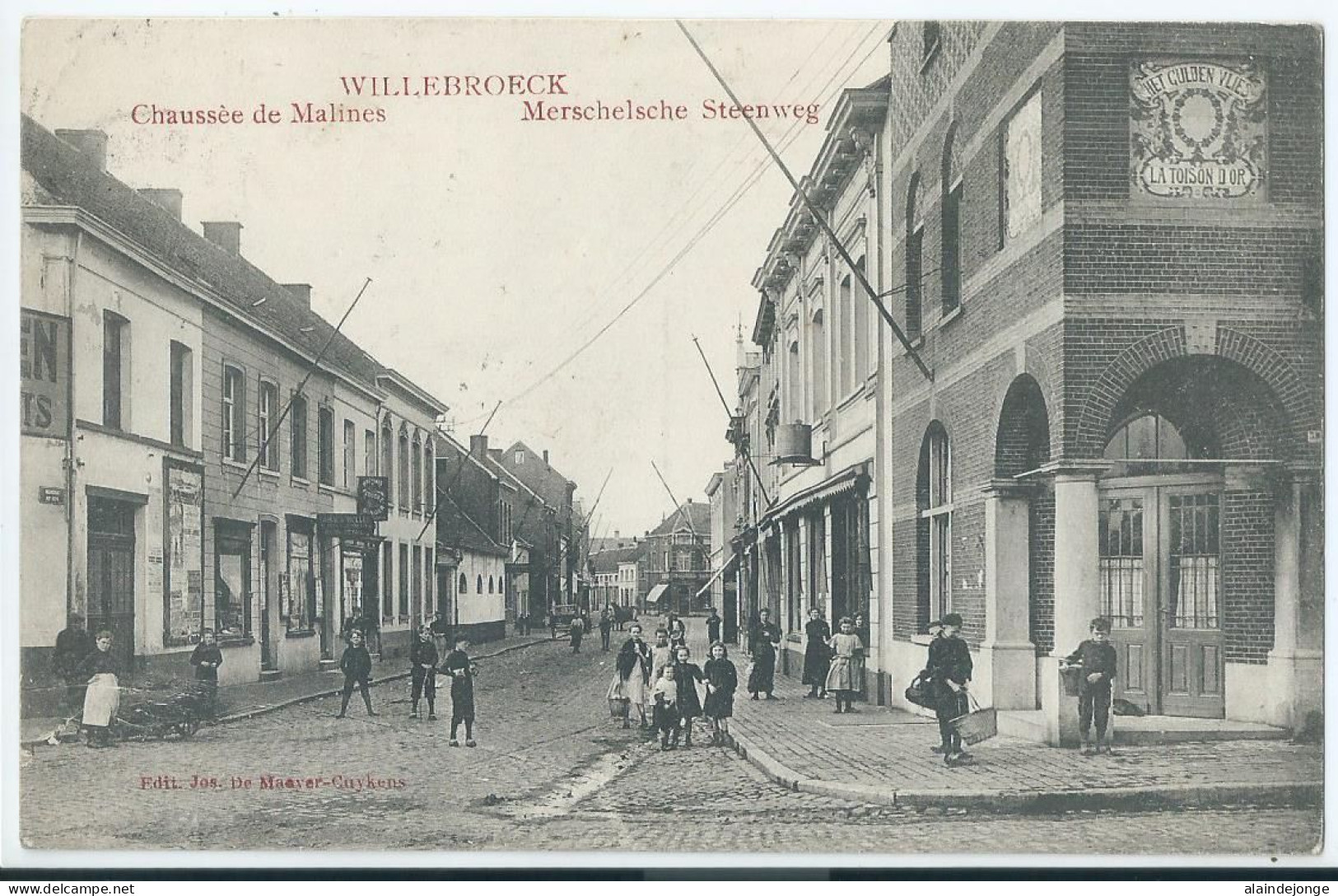 Willebroek - Willebroeck - Chaussée De Malines - Merschelsche Steenweg - 1914 - Willebroek