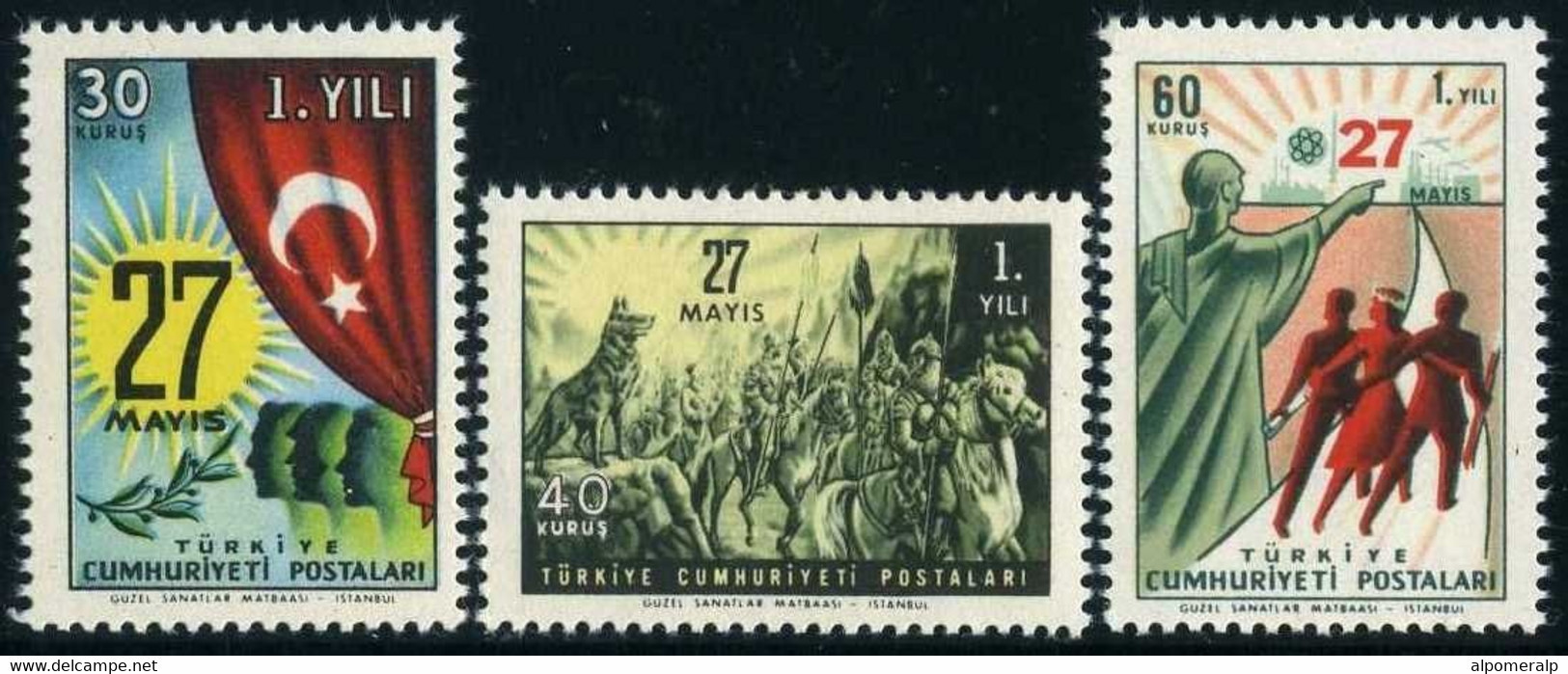 Türkiye 1961 Mi 1804-1806 MNH Revolution - Ongebruikt