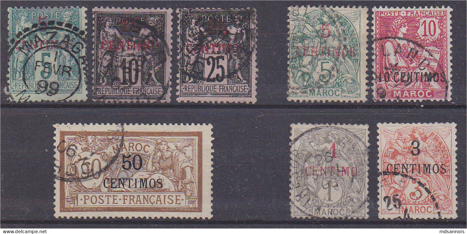 Maroc Colonie Lot De Timbres Divers - Sonstige & Ohne Zuordnung