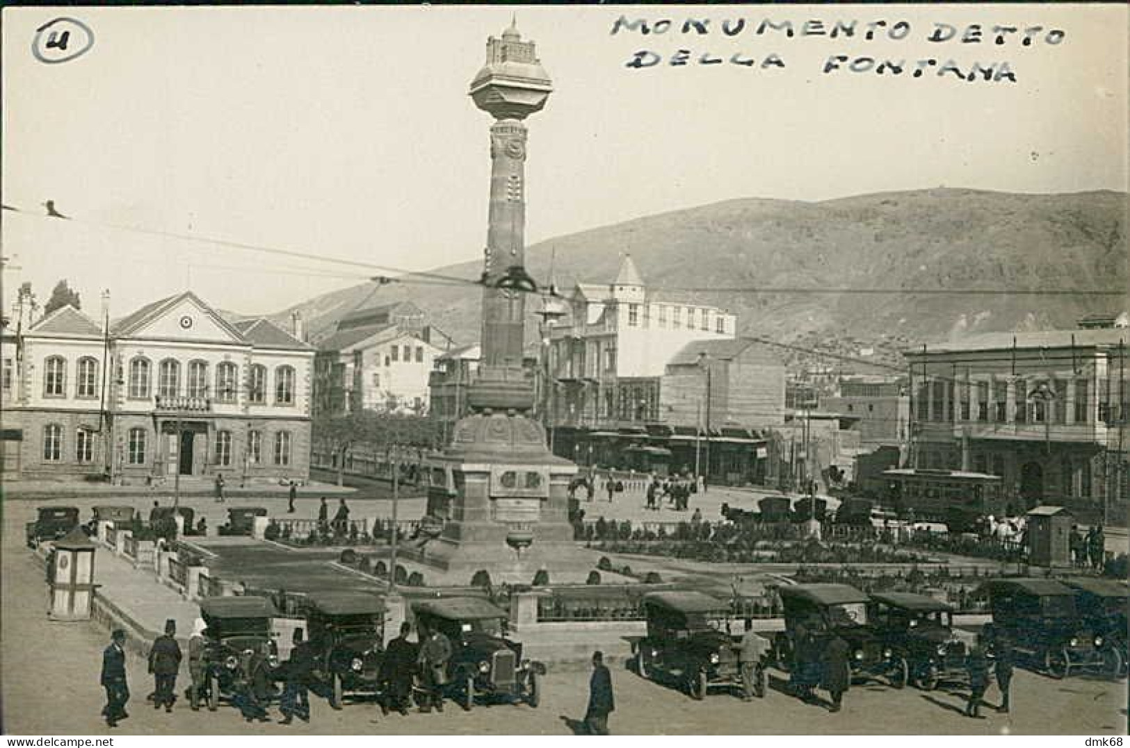 SYRIA - DAMASCUS - MARJEH SQUARE - COLUMN - RPPC POSTCARD - 1920s - RARE (18147) - Syrien