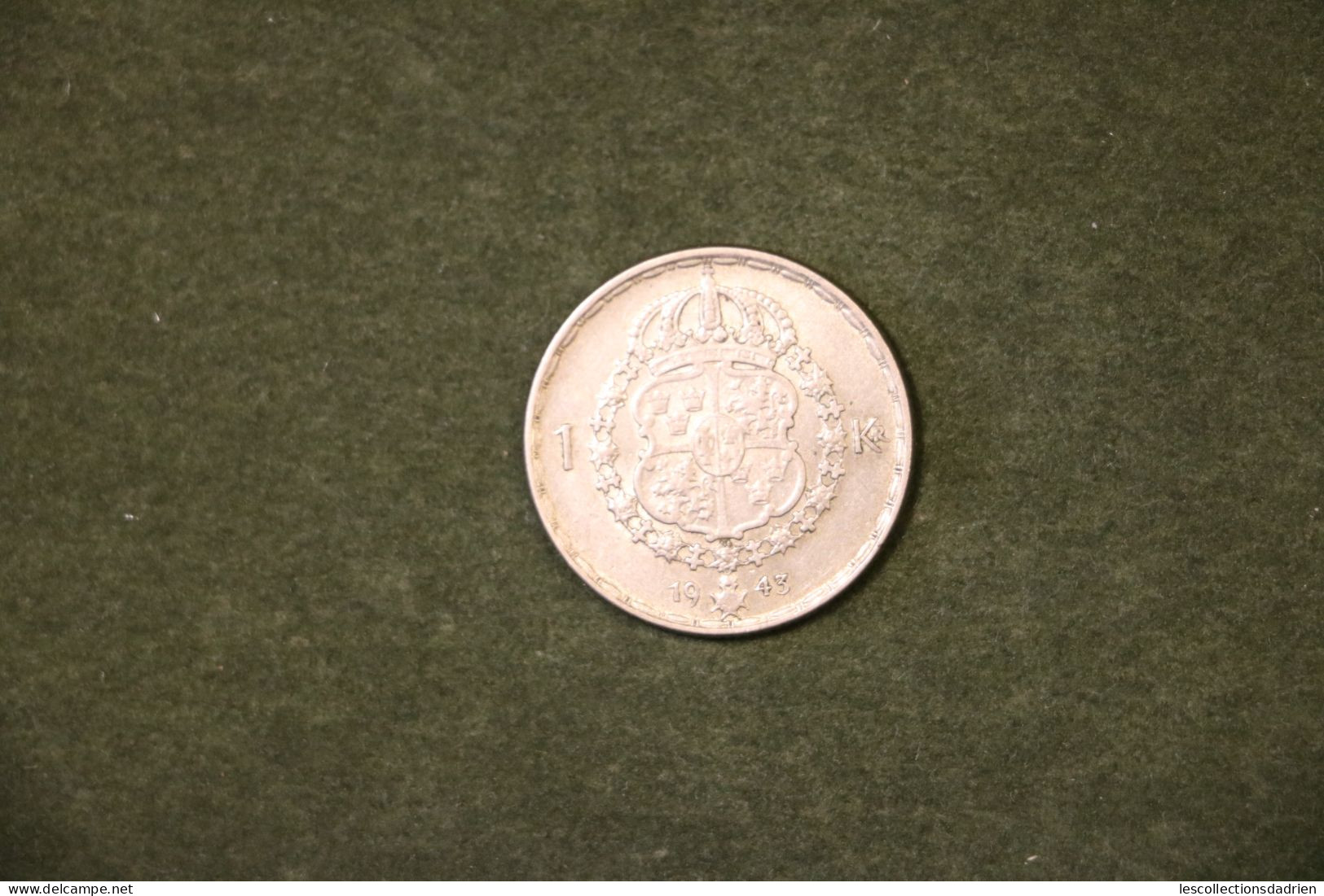 Monnaie Suédoise En Argent 1 Couronne 1943 -  Swedish Silver Coin - Suecia