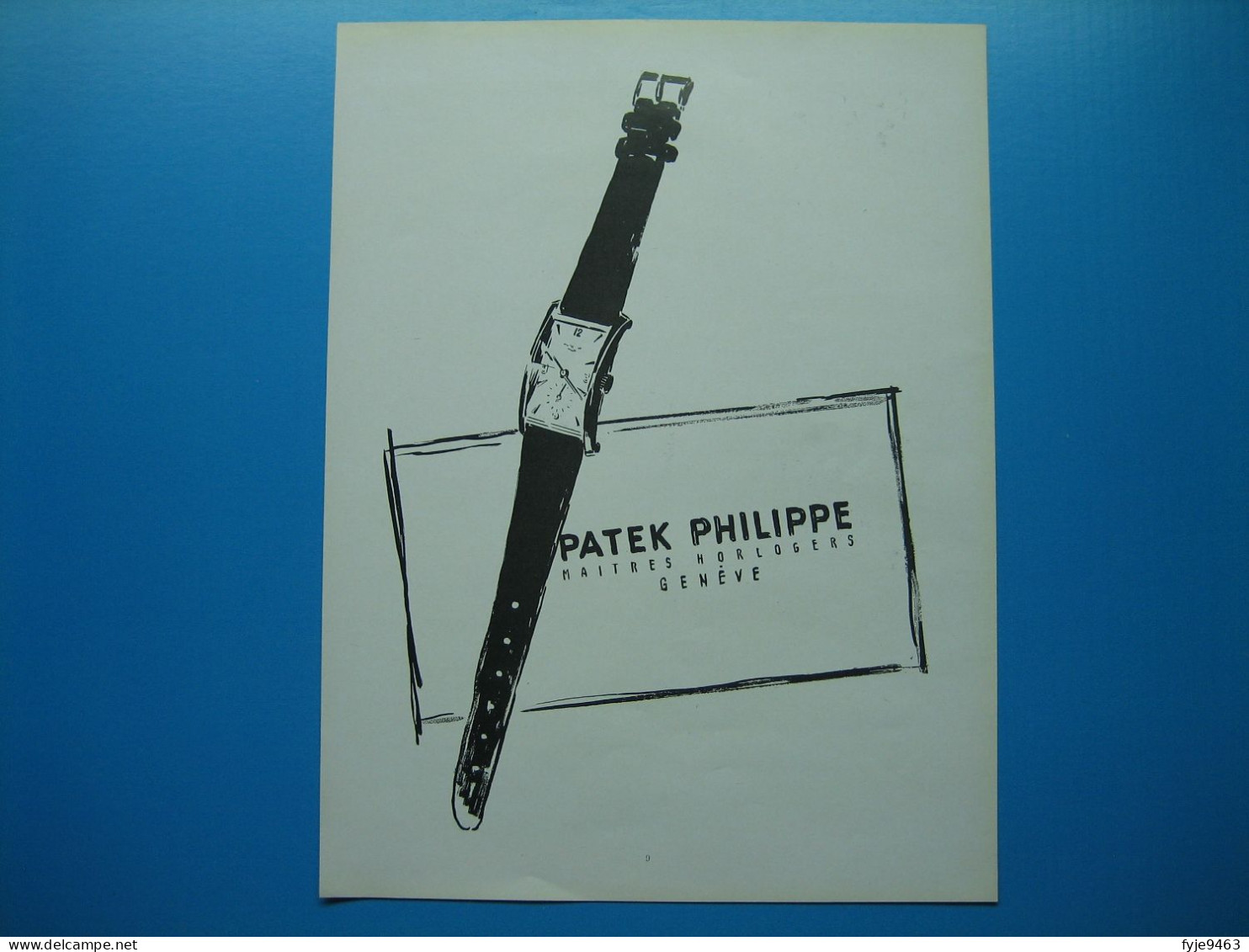 (1951) Publicité  PATEK  PHILIPPE  Maîtres Horlogers à Genève - Publicidad