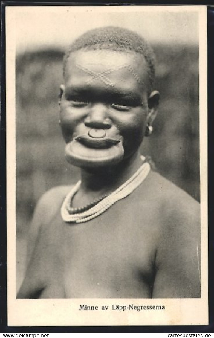 CPA Afrikaner Avec Tellerlippen Et Halsketten  - Ohne Zuordnung