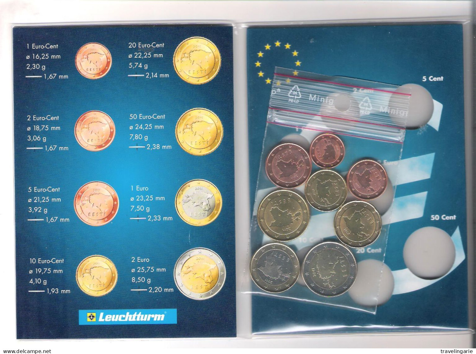 Estonia 2011 Euroset In Blister Leuchtturm LD-AK1 BU/UNC - Estonia