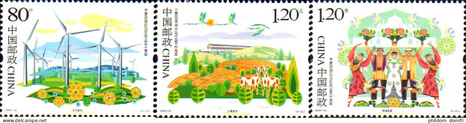 220391 MNH CHINA. República Popular 2008 ENERGIA EOLICA - Nuovi