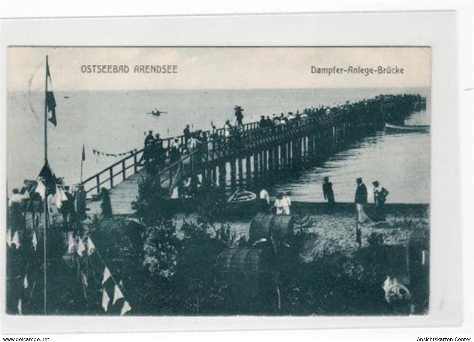 39005703 - Ostseebad Arendsee Mit Dampfer-Anlege-Bruecke Gelaufen 1911. Leichter Stempeldurchdruck, Sonst Gut Erhalten. - Kühlungsborn