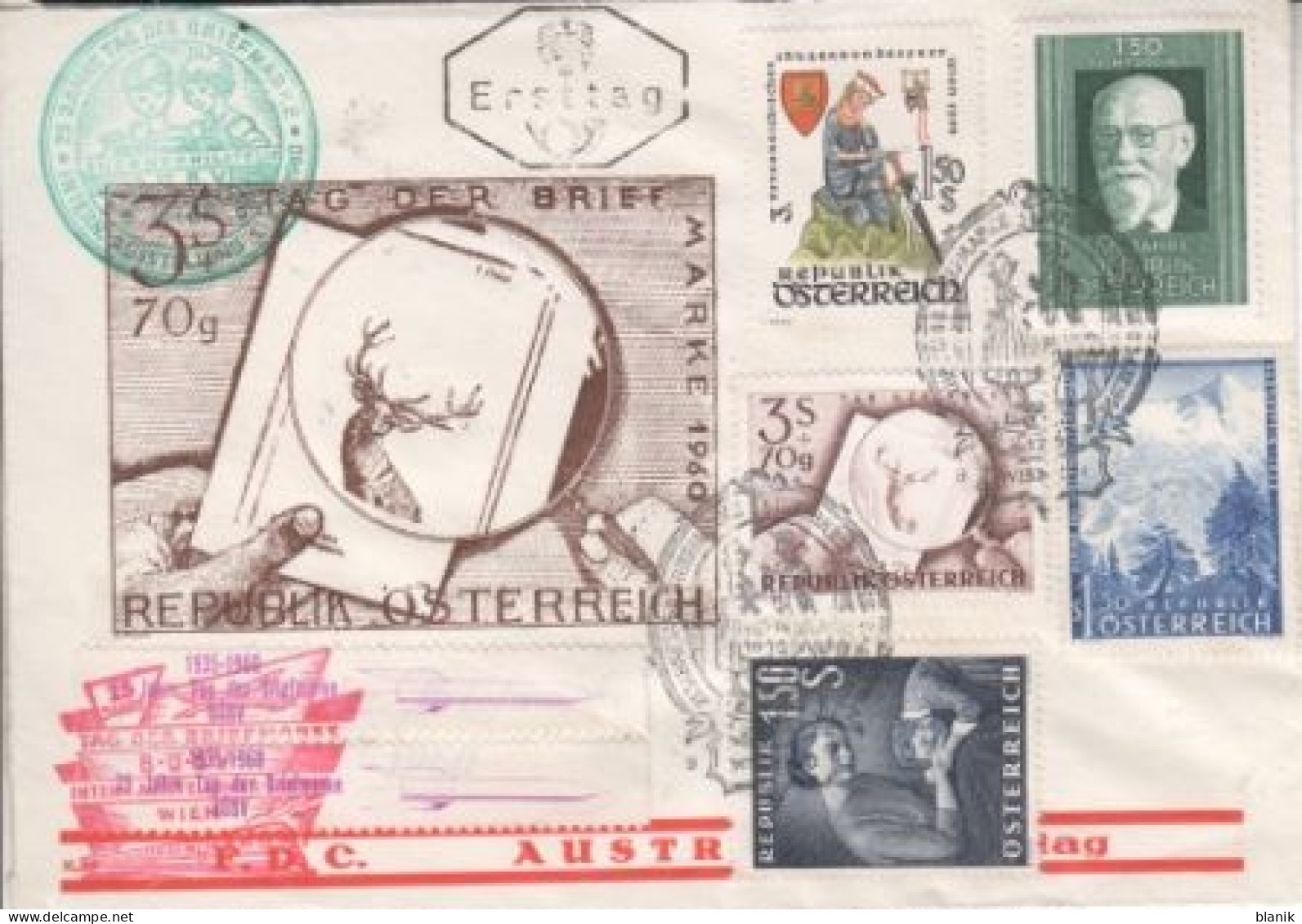 A - FDC ?? A 1958 00 001 / Papier Ausschnitt Mit Mehreren Stempel - FDC