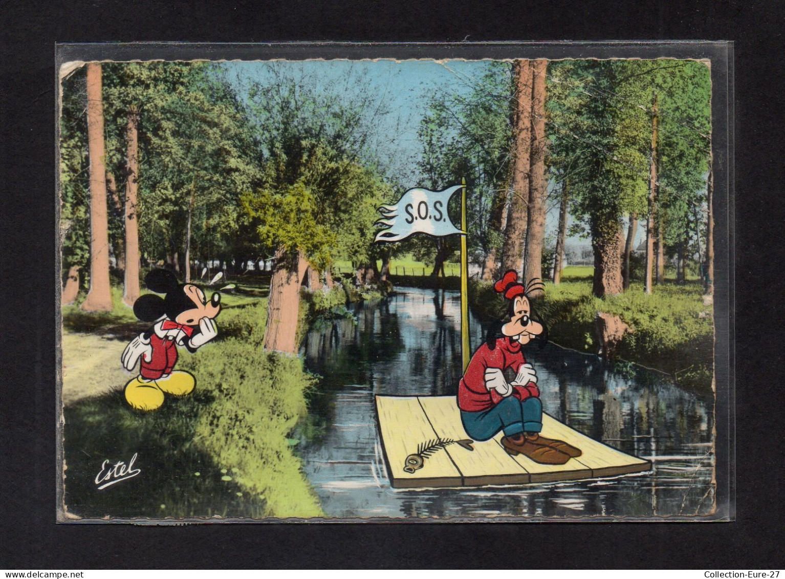 (16/04/24) THEME DISNEY-CPSM MICKEY ET PLUTO - WALT DISNEY PRODUCTION - Autres & Non Classés