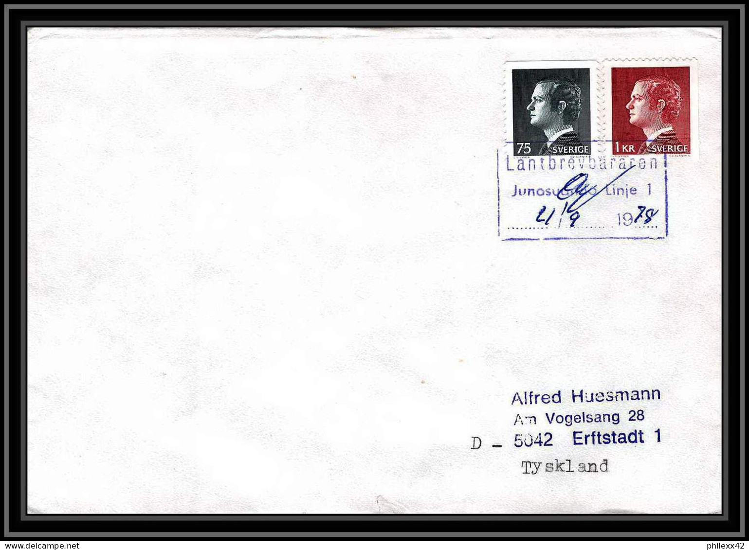 0927 Skandinavien Arktis Lettre (cover) Suède (Sweden) Antarctic 1978 - Brieven En Documenten