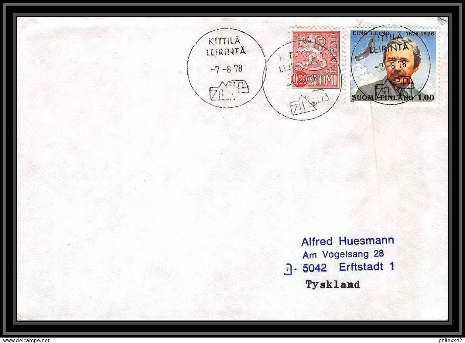 0922 Skandinavien Arktis Lettre (cover) Finlande (Finland Suomi) Antarctic 1978 - Brieven En Documenten