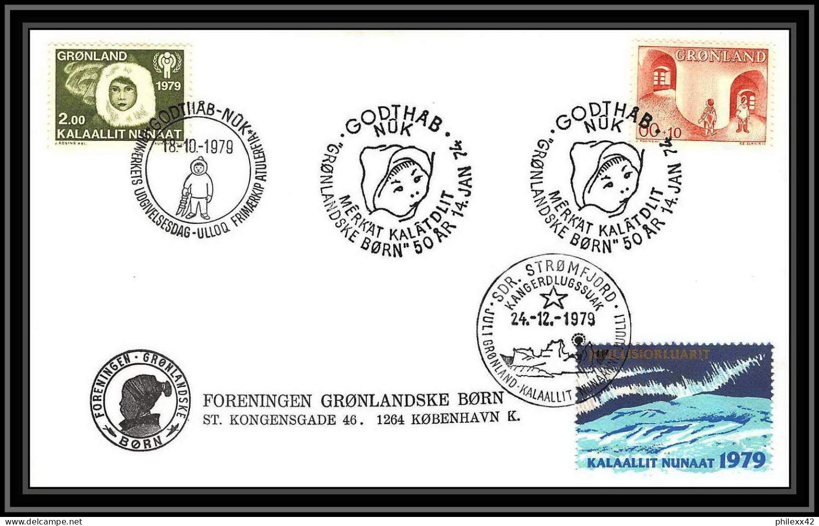 0910 Skandinavien Arktis Lettre (cover) Groenland (Greenland) Antarctic 1979 - Storia Postale