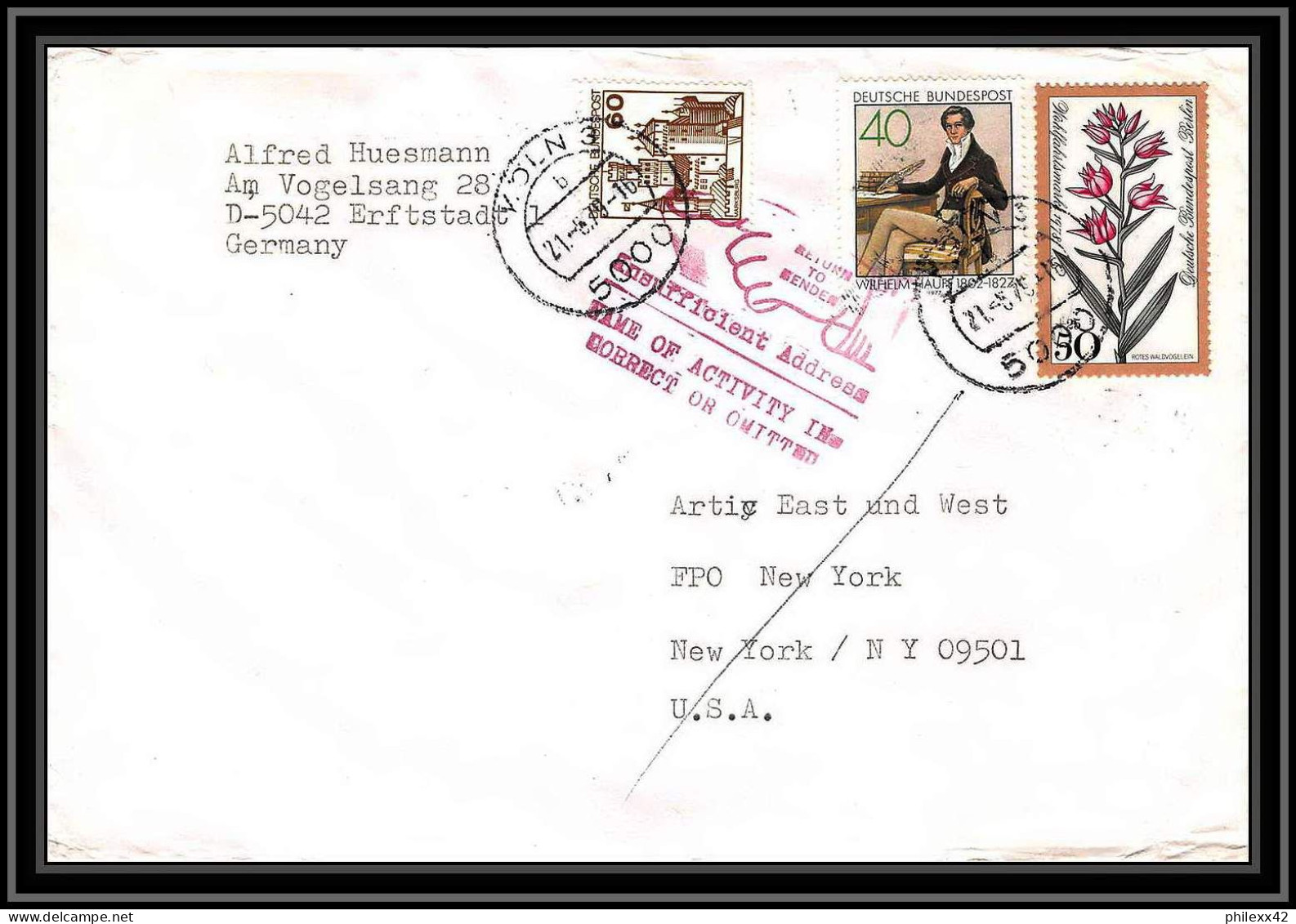 0856/Allemagne (germany) Lettre (cover) Antarctic 1979 - Storia Postale