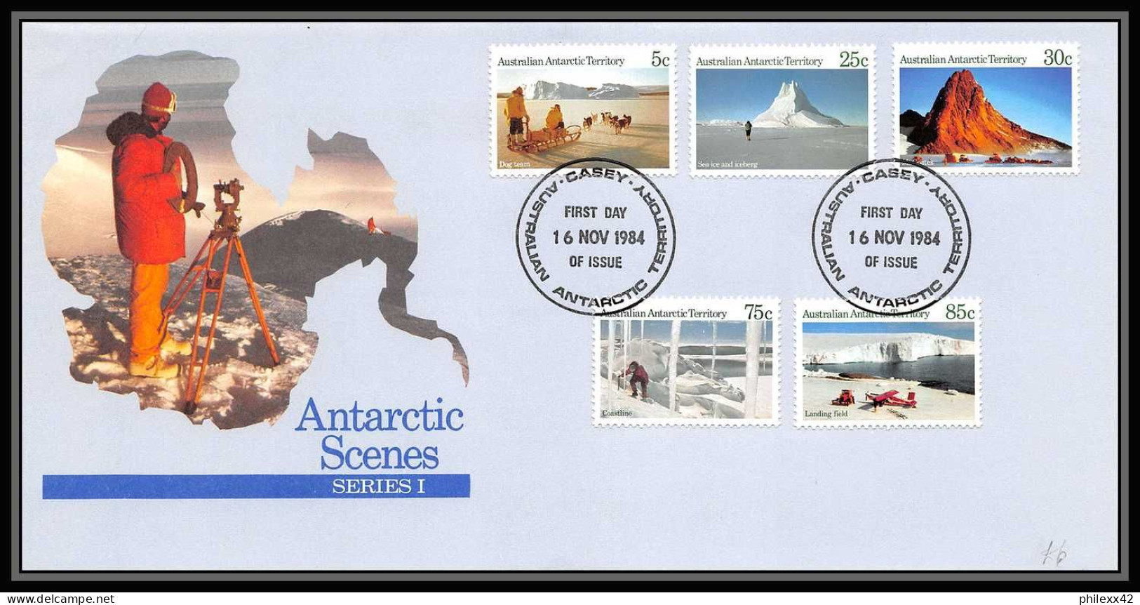 0977 Antarctic Polar Antarctica Australian Antarctic Territory Lettre (cover) Scenes 1984 / 1985 4 Dates - Covers & Documents
