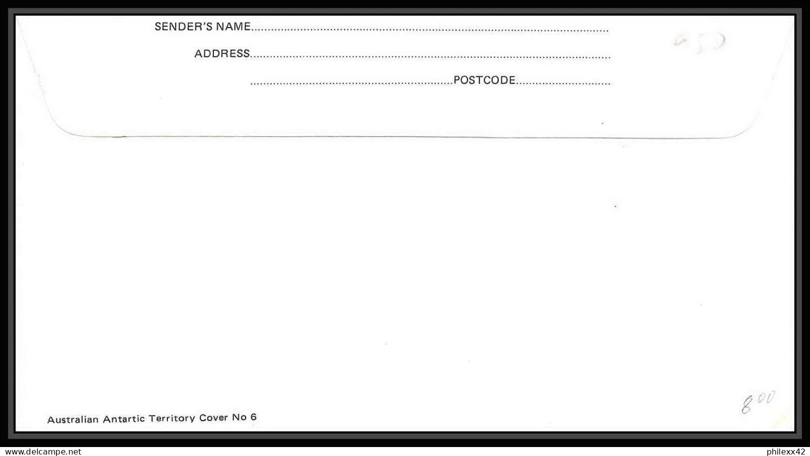 0950 Antarctic Polar Antarctica australian Antarctic territory 6 Lettre (cover) bateau (bateaux ship ships) Bloc 4 1980