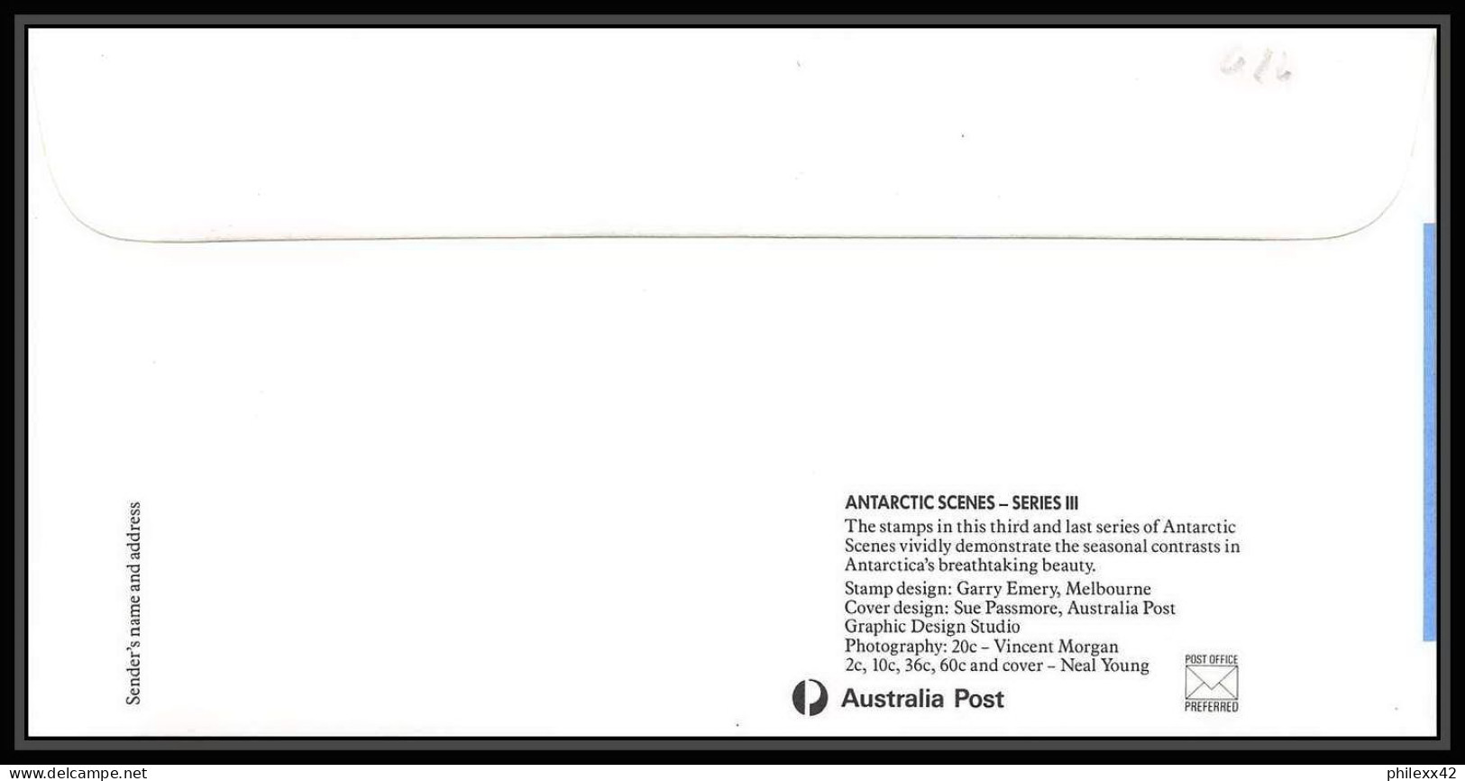 0984 Antarctic Polar Antarctica Australian Antarctic Territory Lettre (cover) 1987 5 Lettres - FDC