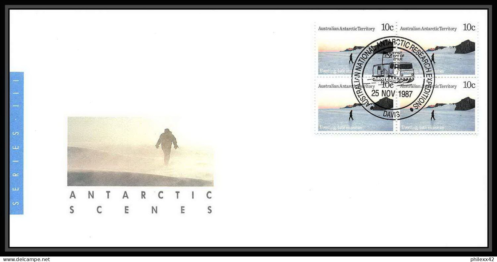 0984 Antarctic Polar Antarctica australian Antarctic territory Lettre (cover) 1987 5 lettres